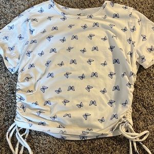 Hollister shirt with butterfly design.